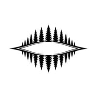Minimalist Forest Reflection Nature, Template vector