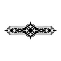 Geometric Black White Ornamental Border - Decorative Element vector