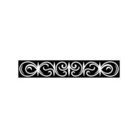 Elegant Black and White Scrollwork Border on White vector
