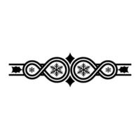 Elegant Winter Border with Snowflakes Decorative Elements vector