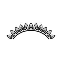 Minimalist Floral Arch Element on White vector