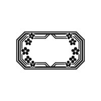 Elegant Minimalist Floral Frame for Invitations and Graphics vector