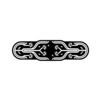Minimalist Floral Element in Black and White Elegant Border vector