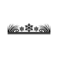Minimalist Winter Snowflake Border vector