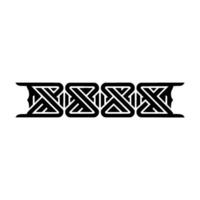 Geometric Black Ornament Border, Abstract Element, Decorative vector