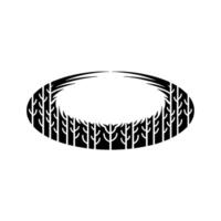 Black and White Abstract Nature , Minimalist Forest Ring vector