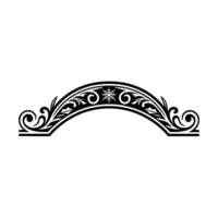 Ornate Black Archway Border with Snowflake Element vector