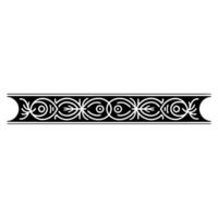 Ornamental Black and White Border , Decorative Element vector