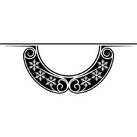 Elegant Snowflake Ornament in Black and White vector