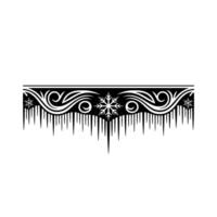 Decorative Winter Border Snowflake Icicle vector