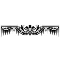 Winter Frost Ornament, Black and White Pattern vector