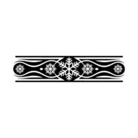 Elegant Snowflakes Border on White Background vector