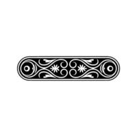 Elegant Ornamental Border in Black and White, Isolated vector