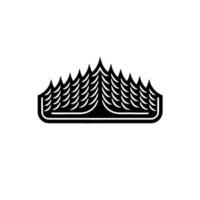 Black White Minimalist Forest - Pine Trees vector