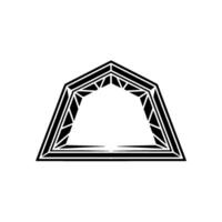 Abstract Geometric Arch Minimalist Element vector