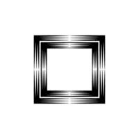Abstract Geometric Black Square on White Background vector