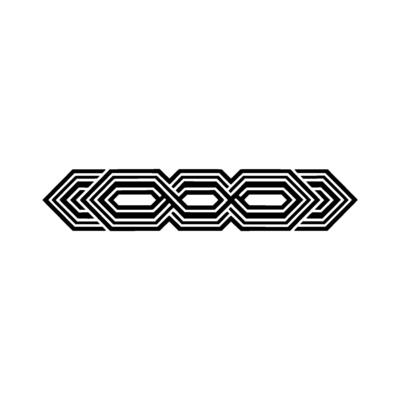 Geometric Abstract Pattern, Black and White Minimalist