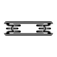 Abstract Black White Horizontal Decorative Element vector