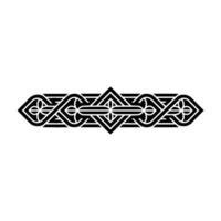 Elegant Black White Celtic Knotwork Ornament vector