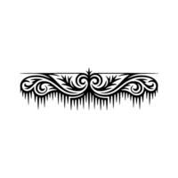 Elegant Scrollwork Border with Icy Accents, Minimalist Black White vector