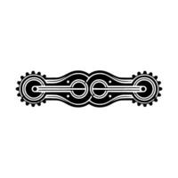 Abstract Art Deco Ornament - Silver Black Geometric vector