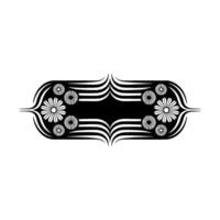 Retro Floral Daisy Frame on Off-White Background vector