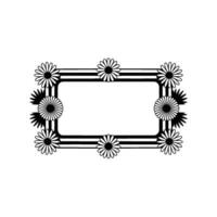Daisy Frame Minimalist Floral for Labels, Invitations, and More vector