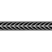 Black and White Leaf Motif Border on Neutral Background vector