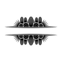 Minimalist Cactus Frame - Southwest Element, Decorative vector