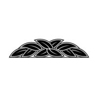 Decorative Black Leaf Pattern on White Background vector