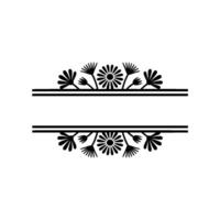 Floral Divider with Space for Text - Minimalist vector