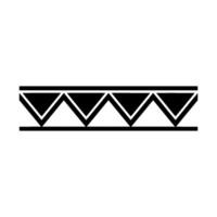 Geometric Border Black Triangles on White Gradient, Minimalist vector