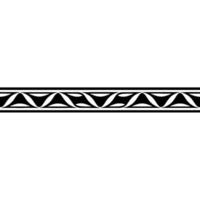 Minimalist Border with Abstract Repeating Pattern, Black on White vector