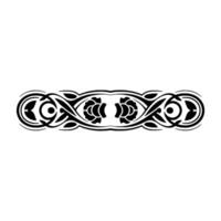 Elegant Black Floral Border on White Background, Scrollwork vector