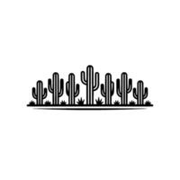 Minimalist Desert Cactus Line Art, Illustration vector