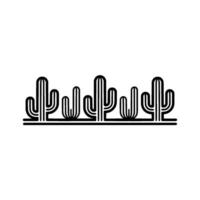 Minimalist Cactus Line Art - Western Desert Iconography vector