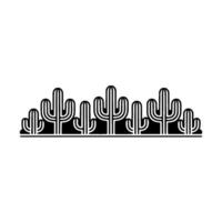 Minimalist Cactus Border in Black and White, Cacti vector