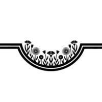 Black Floral Border on Gradated Background vector