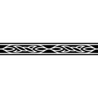 Elegant Celtic Knotwork Border, Black and White vector