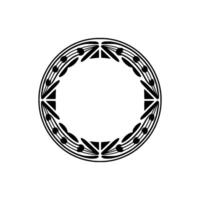 Circular Art Deco Border, Black and White, Geometric Pattern vector