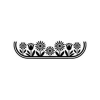 Floral Border Ornament - Minimalist vector