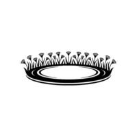 Minimalist Botanical Frame, Black and White, Circle vector