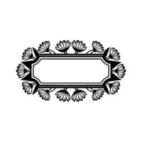 Elegant Floral Frame - Decorative Border Element vector