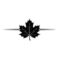 Minimalist Black Maple Leaf for Autumn Branding vector