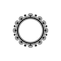 Elegant Art Deco Circle Frame Illustration vector