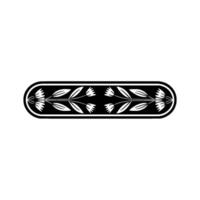 Elegant Floral Border in Black and White on Light Background, Minimalist vector