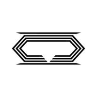 Geometric Deco Emblem, Minimalist , Modern Abstract, Geometry vector