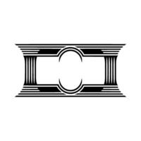 Geometric Deco Frame, Minimalist, Architecture vector