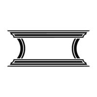 Classical Column Ornament, Minimalist vector
