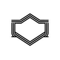 Geometric Shield Emblem, Minimalist, Modern vector